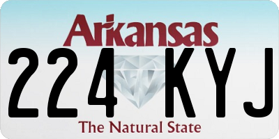 AR license plate 224KYJ