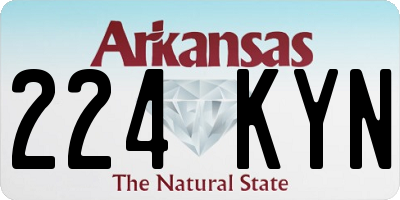 AR license plate 224KYN