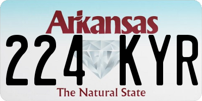 AR license plate 224KYR