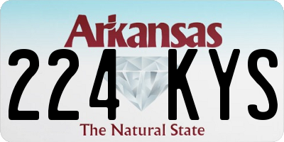 AR license plate 224KYS