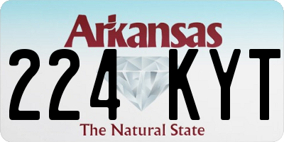 AR license plate 224KYT