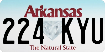 AR license plate 224KYU