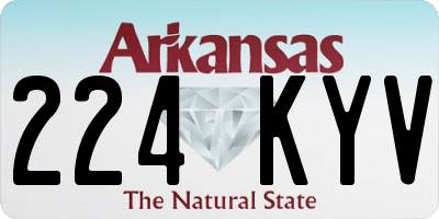 AR license plate 224KYV