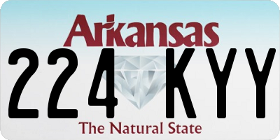 AR license plate 224KYY