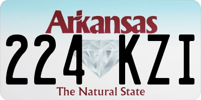 AR license plate 224KZI