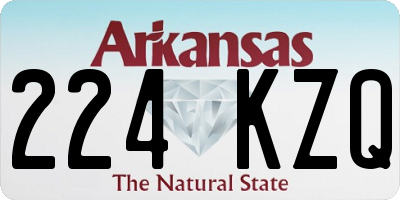 AR license plate 224KZQ