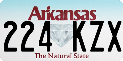 AR license plate 224KZX
