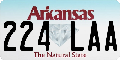 AR license plate 224LAA
