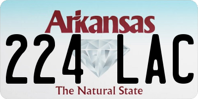 AR license plate 224LAC