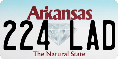 AR license plate 224LAD