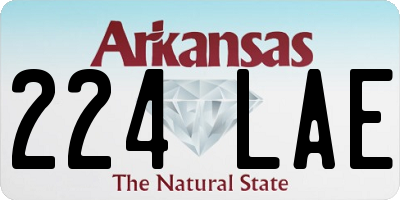 AR license plate 224LAE