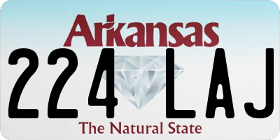 AR license plate 224LAJ