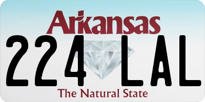 AR license plate 224LAL