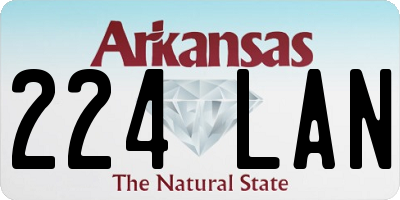 AR license plate 224LAN