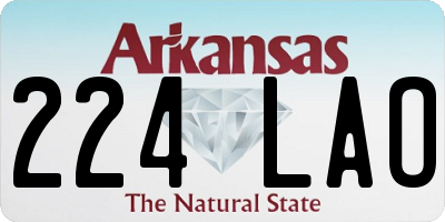 AR license plate 224LAO