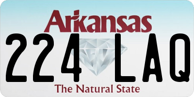 AR license plate 224LAQ