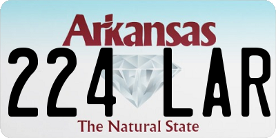 AR license plate 224LAR