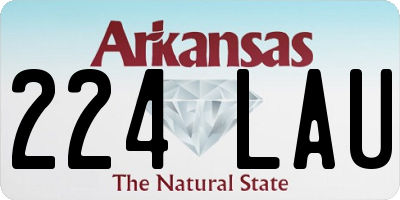 AR license plate 224LAU