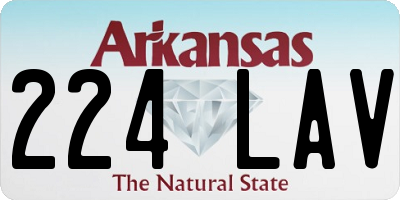 AR license plate 224LAV