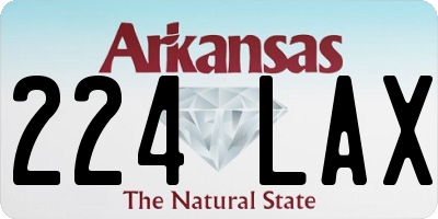 AR license plate 224LAX