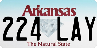 AR license plate 224LAY