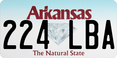 AR license plate 224LBA