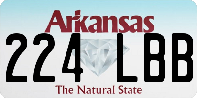 AR license plate 224LBB
