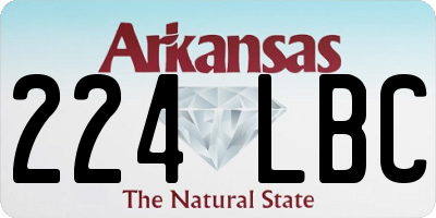 AR license plate 224LBC