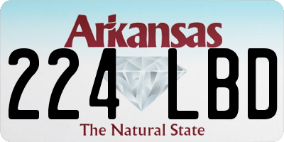 AR license plate 224LBD