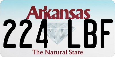 AR license plate 224LBF