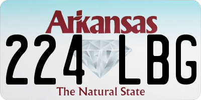 AR license plate 224LBG