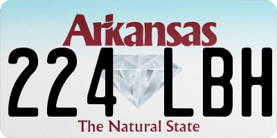 AR license plate 224LBH