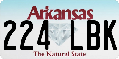 AR license plate 224LBK
