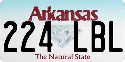 AR license plate 224LBL