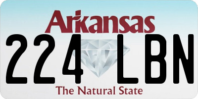 AR license plate 224LBN