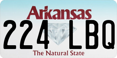 AR license plate 224LBQ