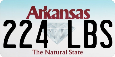 AR license plate 224LBS
