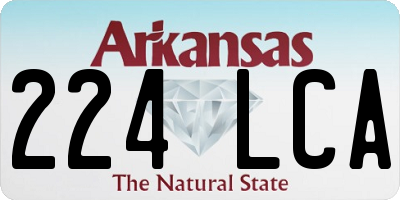 AR license plate 224LCA