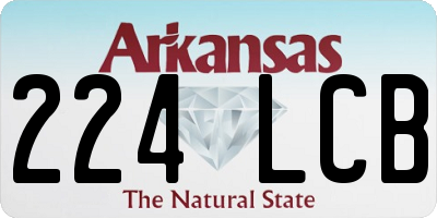 AR license plate 224LCB