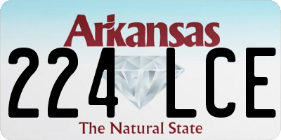 AR license plate 224LCE