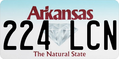 AR license plate 224LCN