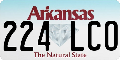 AR license plate 224LCO