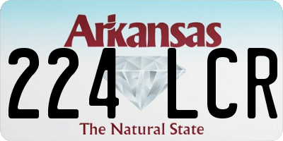 AR license plate 224LCR
