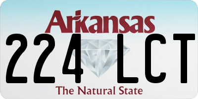 AR license plate 224LCT