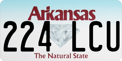 AR license plate 224LCU