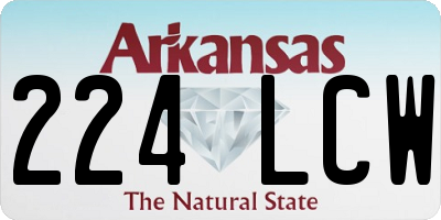 AR license plate 224LCW