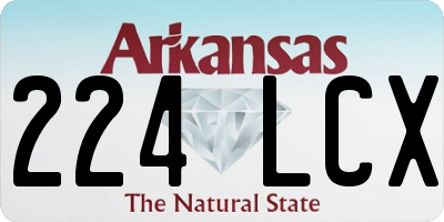 AR license plate 224LCX