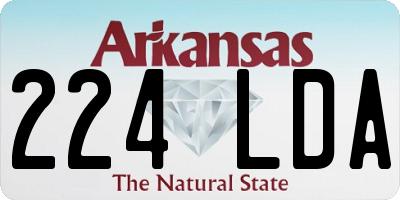 AR license plate 224LDA