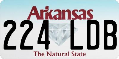 AR license plate 224LDB