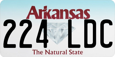 AR license plate 224LDC